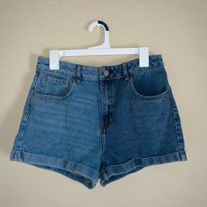 Pacsun multicolored blue Jean shorts